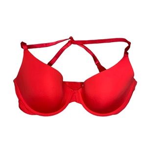 Victoria’s Secret T-Shirt Lightly Lined Red Bra NWT 32D